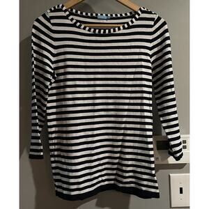 J Mcglaughlin‎ Top Classic Nautical Striped Long Sleeve Pullover Womens Small